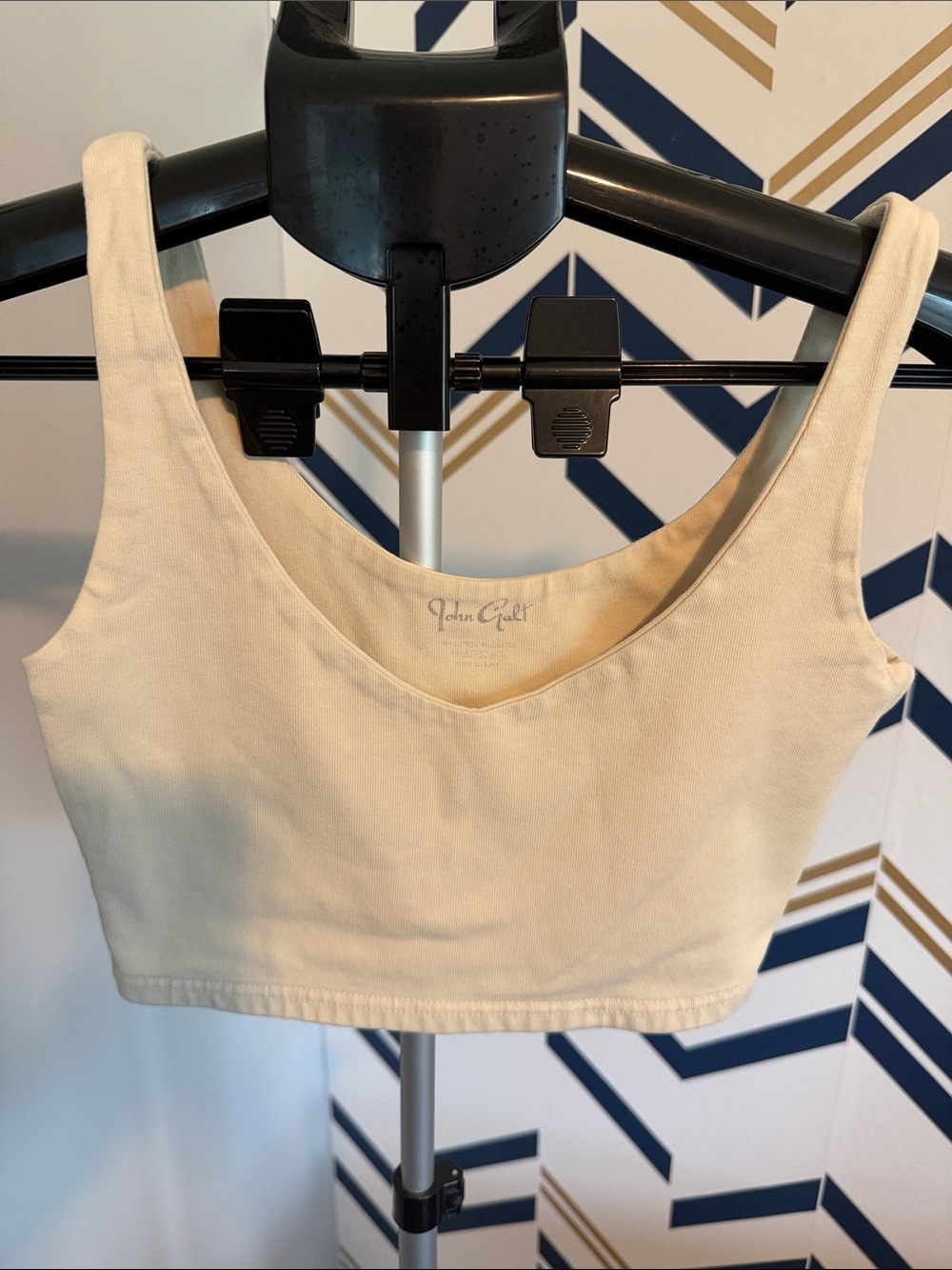 Brandy Melville Cream Ribbed Cropped Tank